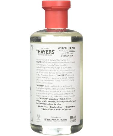 Thayers Alcohol-free Unscented Witch Hazel and Aloe Vera Toner 12 oz (Pack of 2) - Fragrance-Free Formula - Buy Online on SooperMarket.com