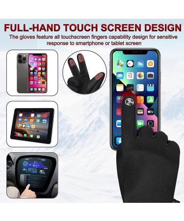 LECEVOCY Winter Warm Thermal Snow Gloves - Waterproof, Windproof, Touchscreen Ski Gloves for Cold Weather -30, Ideal for Work, Hiking, Running, Cycling, Riding, and Outdoor Activities - Men & Women (Black, Medium) - Buy Online on SooperMarket.com