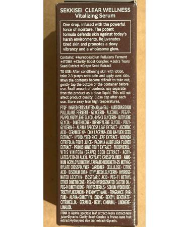 SEKKISEI CLEAR WELLNESS Vitalizing Serum for Sensitive Skin - 1.8 Ounce | Premium Hydrating Skincare for All Skin Types - Shop Now - Buy Online on SooperMarket.com