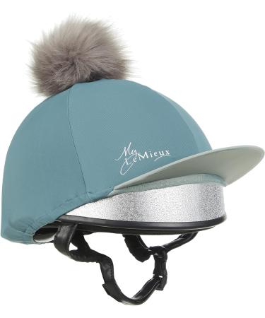 LeMieux Pom Pom Horse Riding Hat Silk - Sage - One Size
