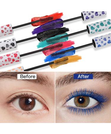 Luxsea Waterproof Colorful Mascara 7 Colors Long Lasting Volumizing Eyeliner Bundle - Multicolor - Buy Online on SooperMarket.com