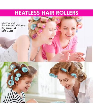 ZABLEE 33pcs Hair Rollers With Clips- 18 Self Grip Rollers -12 Duckbill Sectioning Clips -2 Comb -1 Braid Device For Hair curlers Roller for Long/short Hair Curly. Size 44mm 36mm 25mm For Adults-Kids - Buy Online on SooperMarket.com