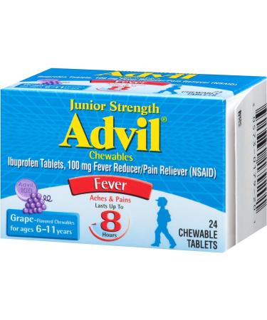Advil Junior Chewable Ibuprofen Tablets Grape 100mg - 240 Tablets Pack - Buy Online on SooperMarket.com
