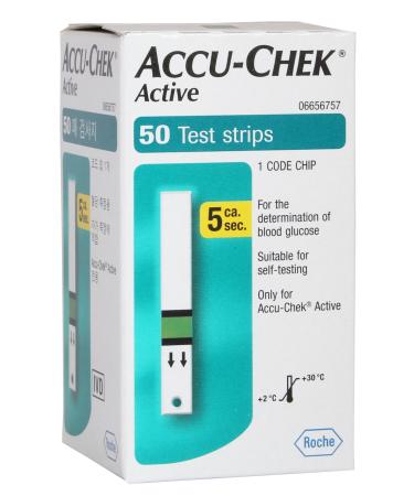Accu Chek Active Blood Glucose Test Strips (x50)