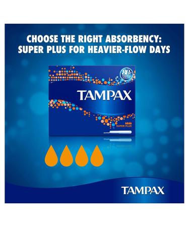 Tampax Super Plus Tampons Applicator Box - 20 Count | Buy Internationally | Best Absorbency & Comfort - Buy Online on SooperMarket.com