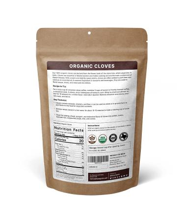 Organic Cloves Whole - 100% Pure USDA Organic - Non-GMO - Keto Friendly - Non-Irradiated - 4 oz - Buy Online on SooperMarket.com