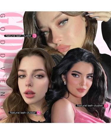 Goddvenus Lash Clusters Kit - Wispy Individual Eyelash Extensions C Curl Fluffy Waterproof Lashes (165pcs 10-18mm) - DIY Beauty Essentials for Stunning Eyes - Buy Online on SooperMarket.com