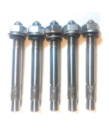 Fixe Stainless Steel 3/8" Wedge Bolt 3 1/2" 5 pack