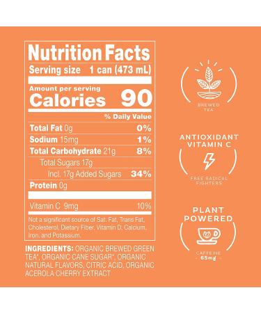 Steaz Lightly Sweetened Iced Green Tea Peach 16 Fl Oz - Pack of 12 | Organic & Refreshing - Buy Online on SooperMarket.com