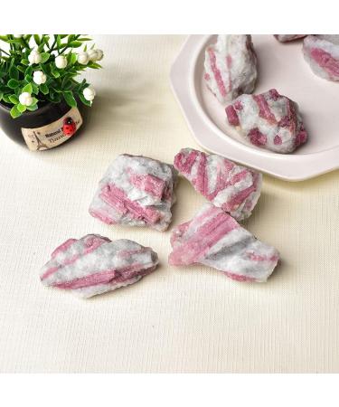 1pc Natural Pink Tourmaline Crystal Mineral Irregular Rough Stone Specimen Rock for Home Fish Tank Decoration Household (Color : Tourmaline 1pc Size : 25-45g) 25-45g Tourmaline 1pc - Buy Online on SooperMarket.com