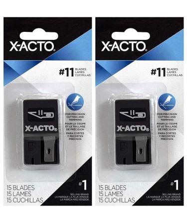 2-Pack - X-ACTO X411 Knife Blades with Dispenser Size 11 Blades 15 Pieces each