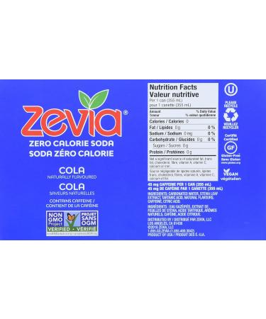 Zevia Cola 355 millilitre (Pack of 24) - Buy Online on SooperMarket.com