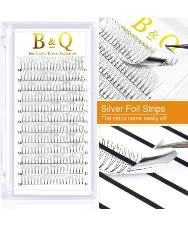 B&Q LASH 3D-C 0.07 15mm Short Stem Pre Made Fan Eyelash Extensions - Russian Volume Lashes 3D 5D 7D - Premade Fans Eyelash Extension - Buy Online on SooperMarket.com