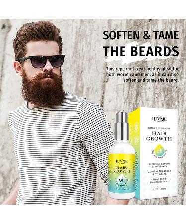 Luv Me Care Hair Growth Oil 2 Pack - Biotin & Castor Oil Serum for Stronger, Thicker, Longer Hair 1.7 oz - Buy Online on SooperMarket.com