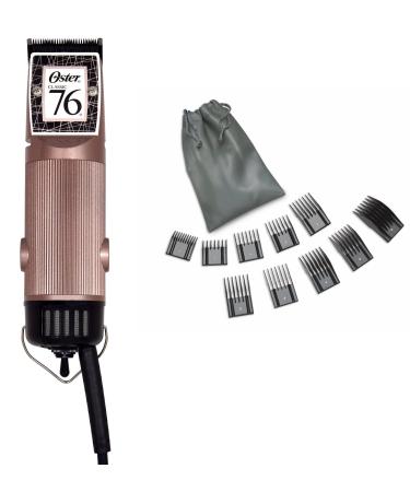 Oster Limited Edition Classic 76 with 2 blades & 10 Piece Professional Comb Set burgundy and black for Unisex Adult