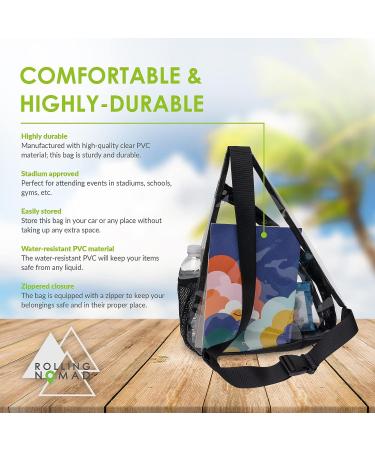 Medium Clear Sling Bag - Transparent Crossbody Backpack for Concerts, Festivals, and Events | Stadium Approved Purse and Fanny Pack Alternative | Ideal for Travel and Outdoor Activities - Buy Online on SooperMarket.com