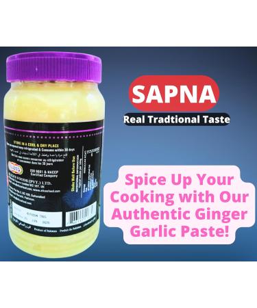 Sapna Ginger & Garlic Paste I Essential Cooking Ingredient in Many Indian curries and Tandoori Dishes I Base for Chicken and Meat Dishes- 1KG - Buy Online on SooperMarket.com