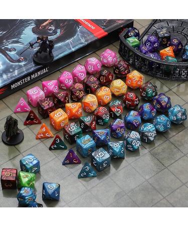 DND Dice Set 42 pcs - 6 Sets Double-Color Polyhedral Dice with Bag for D&D, RPG, MTG - Great for Table Games - Buy Online on SooperMarket.com