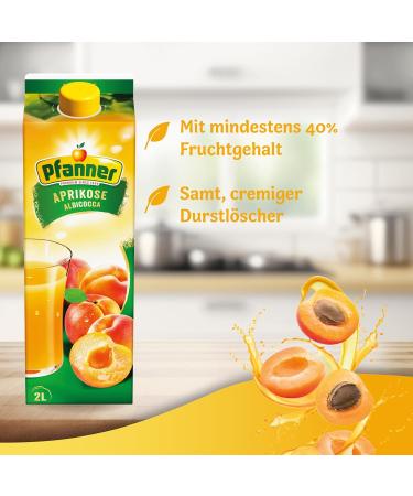 Pfanner Apricot Nectar 2L - Delicious Fruit Drink with 40% Apricot Content | Buy Internationally - Buy Online on SooperMarket.com