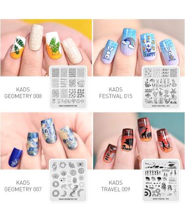 Alexnailart 20-Piece Nail Stamping Plates Set - Multi-Pattern Manicure Stencils Tool - Buy Online on SooperMarket.com