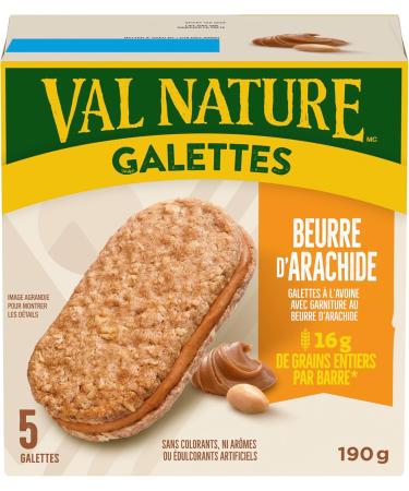NATURE VALLEY Peanut Butter Biscuits Snacks Oat Biscuits with Peanut Butter Filling No Artificial Colours No Artificial Flavours Pack of 5 Biscuits Valentine - Buy Online on SooperMarket.com