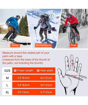 Alisxm Waterproof Touchscreen Winter Gloves for Men & Women - Ideal for Running Skiing Hiking & Cycling | Dark Black - Buy Online on SooperMarket.com