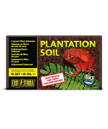 Exo Terra Plantation Soil tropical terrarium substrate made from pressed coconut shell fibers 8.8L 8.8 Litre