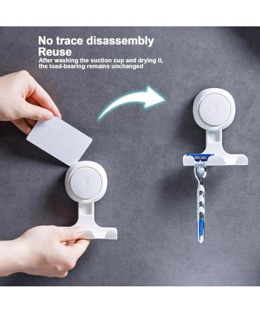 Tongfen Shaver Holder Hook | Self-Adhesive Shower Hanger & Suction Cup Razor Hooks for Towel Coat Luffa & Razor International Shipping Available - Buy Online on SooperMarket.com