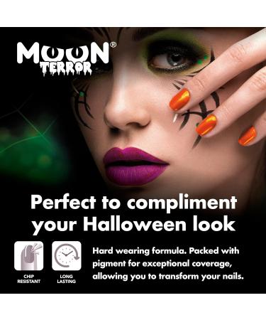 Halloween Nail Polish by Moon Terror | 10ml | Midnight Black | SFX Make up Special effects Make up Nail Varnish - Buy Online on SooperMarket.com