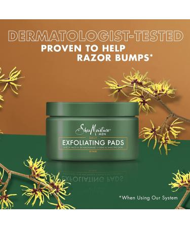 SheaMoisture Men Exfoliating Pads - Textured Cotton Rounds with Witch Hazel & Niacinamide | Facial Skin Care for Men | 2 Pack - 30 Pads Each - Buy Online on SooperMarket.com
