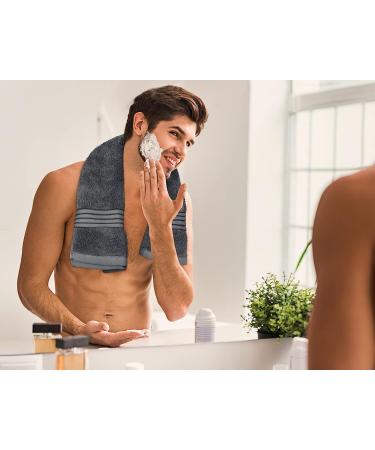 Utopia Towels 8-Piece Luxury Towel Set - 600 GSM 100% Ring Spun Cotton - Grey - Ideal for Bathroom, Sports, and Hotel - Buy Online on SooperMarket.com