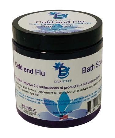 Cold and Flu Season Bath Tea Soak With Epsom Salts  Dried Flowers and Essential Oils