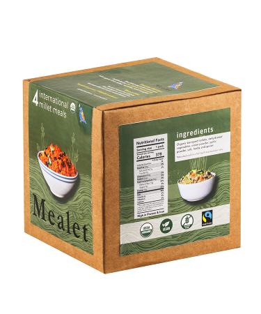 Mealet 4 Organic International Millet Meals - High Protein, Plant-Based, Gluten-Free, Ready in 10 min (Combo 4 Pack) - Buy Online on SooperMarket.com