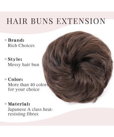 Buy Premium Hair Extensions for Updos | Voluminous Hair Ties in Dark & Light Brown - 45g - Buy Online on SooperMarket.com