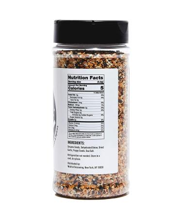 Everything Bagel Seasoning XL 9oz Jar - Sea Salt, Spices, Sesame Seeds, Onion Flakes & Garlic - Gluten Free & Keto - 1 Pack - Buy Online on SooperMarket.com