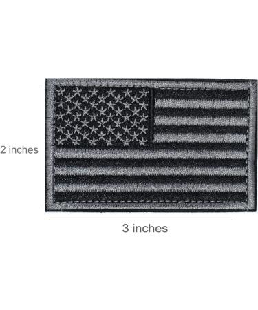 Tactical USA Flag Patch Set - Black & Gray Military Uniform Emblem (2 Pack) - Buy Online on SooperMarket.com