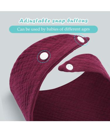 WD&CD Triangle Baby Dribble Bibs - 4 Pack, Adjustable Buttons, Soft & Absorbent | Boys Girls - Buy Online on SooperMarket.com