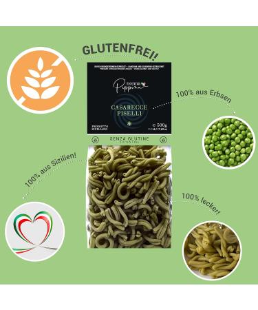 Nonna Pippina Casarecce Gluten-Free Pasta | Vegan Peas Pasta | 3 x 500g | Bronze-Formed & Slow Dried - Buy Online on SooperMarket.com