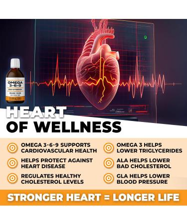 OMEGA 3-6-9 SYNERGY: Organic / Vegan / 225 000MG / 240ml. Organic Omega 3 6 9 With Hemp Oil. Extra Strength + High Potency for Joint Pain / Heart / Brain / Stress / Immune Support. Rich in GLA. Natural Orange Flavour - Buy Online on SooperMarket.com