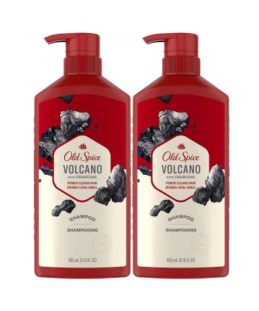 Old Spice Charcoal Shampoo for Men 21.9 Oz Each Twin Pack VOLCANO-NEW VERSION 21.9 Fl Oz (Pack of 2)