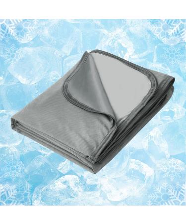 Ailemei Direct Cooling Blanket for Hot Sleepers Double Sided Cold Effect Twin Size Lightweight Breathable Summer Blankets for Bed Transfer Heat to Keep Body Cool for Night Sweats 60"x90" Washed Gray Twin 60"x90"