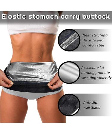 Geyoga Waist Trimmer Sweat Waist Trainer Wrap for Women - Silver Inner, Small - Buy Online on SooperMarket.com