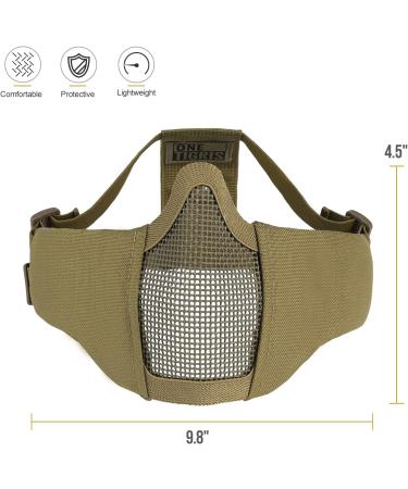 OneTigris Small Tactical Foldable Half Face Mesh Mask - Tan (Women & Teenagers) - Buy Online on SooperMarket.com