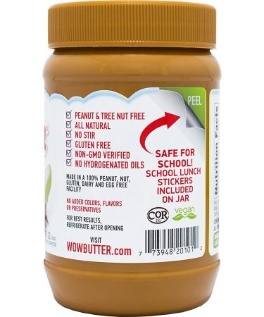 Wowbutter Natural Peanut Free Crunchy 1.1lb Jar - Delicious & Nut-Free Spread - Buy Online on SooperMarket.com