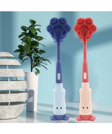 3-in-1 Red Baby Bottle Cleaning Brush Kit - For Bottles, Nipples, and More - Buy Online on SooperMarket.com
