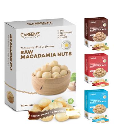 CAREEMZ Raw Macadamia Nuts Unflavoured Malawi s Finest Gourmet Snack Nutritious Keto Friendly Vacuum Sealed for Freshness (Raw 450g) Raw 450g