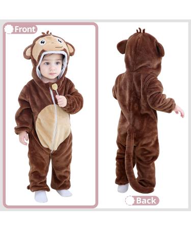 COOKY.D Unisex Winter Animal Hooded Baby Romper - 18-24 Months, Dark Brown - Buy Online on SooperMarket.com