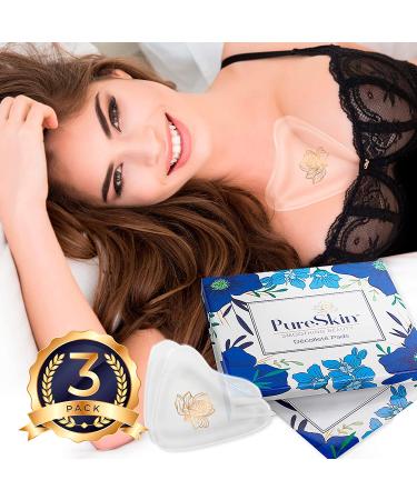 PureSkin Chest Wrinkle Pads - 3 Pack | Silicone Decollete Anti-Wrinkle Patches for Chest | Reusable & Comfortable Sleeping Chest Wrinkle Pads - Buy Online on SooperMarket.com