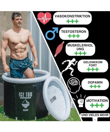 High-Quality Portable Ice Bath for Athletes | Indoor & Outdoor Use | Ice Barrel with Cover - Buy Online on SooperMarket.com