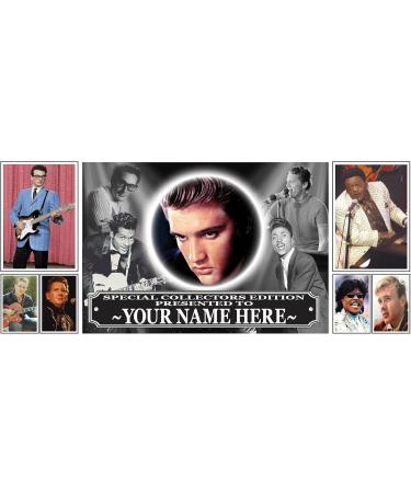 Rock n Roll Greats of 50s & 60s Personalised Music Icon Mug with Choice of Sweets Gift - Buy Online on SooperMarket.com